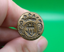 Antique 17th Century Brass & Steel Nobility Crown Sealing Wax Stamp Seal picture