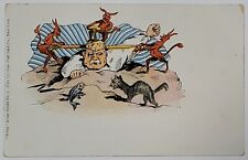Write Away Series Creepy Wicked Devils Drill Saw Mans Head Fish Cat Postcard E4 picture