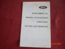 FORD 5000 USER MANUAL SUPPLEMENT: LOAD MONITOR 3/72 picture