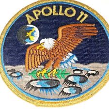 Vtg Apollo 11 Embroidered NASA Patch Space Discovery Rocket Ship Planets picture