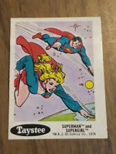 1978 DC SUPER HEROES STICKERS TAYSTEE   #10   SUPERMAN AND SUPERGIRL    NM picture