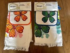 2 Sets Vintage Riegel Kitchen Towel & Potholder Set Retro Butterfly NWT picture
