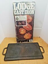 Fine Vintage Lodge Cast Iron Double-Sided Griddle 7G12   picture