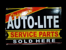 Porcelain Auto-Lite Service Parts Enamel Metal Sign Size 24 
