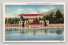 Postcard Fort William Henry Hotel  Lake George NY 1930-1940s picture
