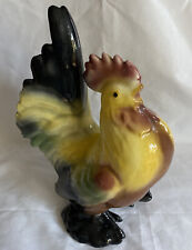 Vintage 1950’s Royal Copley Colorful Proud Rooster Ceramic Figurine Japan 9” picture