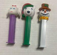 Lot Of 3 Holiday Pez Dispensers Sheep Bear Snowman Made In China picture