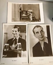 Lot Of 3 Vintage Movie Star Postcards Sepia Tone Actor Al Jolson Ross Vertag picture