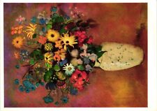 Vintage Postcard 4x6- Vase of Flowers painting by Odilon Redon picture