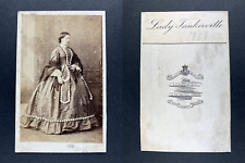 Caldesi, London, Lady Tankerville Vintage cdv Albumen Print. Albumin Print picture