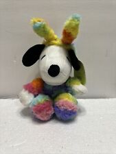 Hallmark Snoopy Rainbow Easter Bunny Plush Stuffed Tag picture