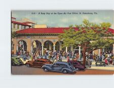 Postcard A Busy Day at the Open Post Office St. Petersburg Florida USA picture