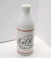 Vintage Egizia Italy Hand Painted Milk Glass Milk Bottle Very Good Condition  picture