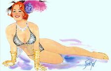 Doug Sneyd Playboy Artist Art Print ~ Dancer / Cabaret Girl / Redhead picture