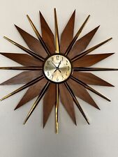 mid century modern wood wall clock picture