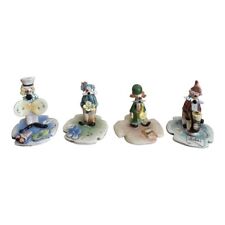 Early ZAMPIVA Spaghetti Hair Clown Figurines Lot Of 4 picture