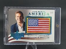 2020 DECISION TEAL FOIL 1/1 MADISON CAWTHORN GOD BLESS AMERICA FLAG CARD GBA-75  picture