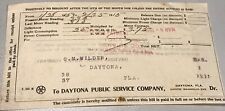 From Wilder Estate, 1915 City Daytona Beach Fl Public Service Co  Elec  Bill picture