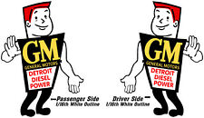 General Motors Jimmy Diesel Detroit Diesel Power GM Vintage 1950's Sticker Decal picture