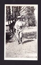 Nice Old Vintage BW Fishing Photo of Fisherman holding Fish picture