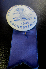 1930 NATIONAL GRANGE - ROCHESTER NY - BUTTON / RIBBON - VG picture
