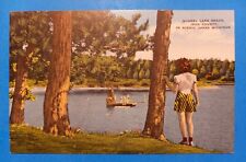 Runkel Lake Beach, Iron County ~ Upper Michigan- Vintage Postcard picture