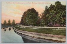 State View~Indianapolis Indiana~Fall Creek Boulevard~Ft Benj Harrison~c1910 Pc picture