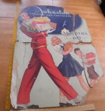 Johnston Candies and Chocolate for Mother's Day 1930's advertising standee Deco picture