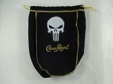Custom Crown Royal Black Bag w/ The Punisher Skull Patch picture