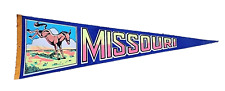 Vintage 70's Missouri Felt Pennant Flag State Travel Souvenir Collectible picture
