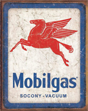 Desperate Enterprises Mobilgas Pegasus Tin Sign - Nostalgic Vintage Metal Wall - picture