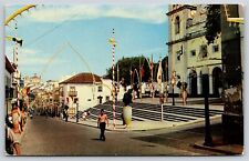 Acores Portugal~Ilha Terceira~Cathedral Street in Angra de Heroismo~1950s Pc picture