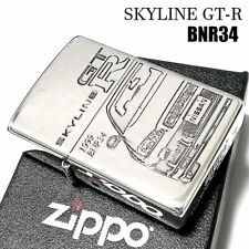 Zippo Nissan Skyline GT-R BNR34 1999 Double Sided Etching Silver Lighter Japan picture