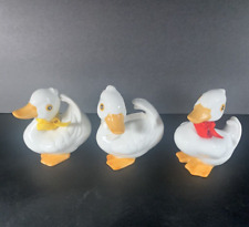 Vintage Homco Ceramic White Duck Figurines Set Of 3 #1414 Taiwan picture