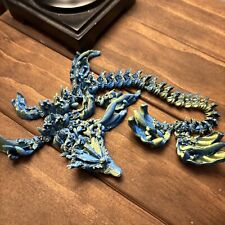 Articulated Ocean Dragon Winged 14Inch Blue Green Color. Fidget Stress Toy picture