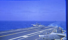 35mm Slide Military Plane On Aircraft Carrier 1964 picture