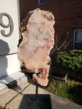 Pink Amethyst Slice/Freeform On Stand 7.12 Lbs Argentina picture