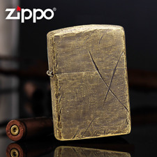 Brass Armor Wolf Knife Cut Zippo Lighter - US Shipping picture