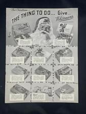 Magazine Ad* - 1935 - Whitman's Chocolates - Christmas - Santa Claus picture