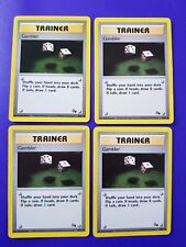 4x Gambler 60/62 - Fossil Set Common - Pokemon Trading Card Game  picture