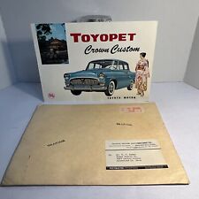 1959 TOYOPET (Toyota) Crown Custom Original Color Catalog in English w/Mail RARE picture