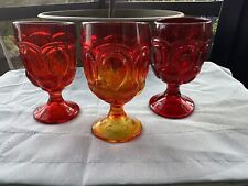 Vintage Amberina Water Goblets picture