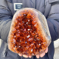 6.1LB Natural citrine geode quartz cluster crystal Cathedrals specimen Healing picture