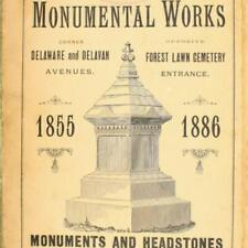 1886 BUFFALO FOREST LAWN CEMETERY MONUMENT CRAWFORD MONUMENTAL WORKS GRAVE STONE picture