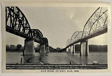 Blair Nebraska Double Bridges Postcard picture