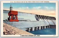 Vintage Postcard TVA Douglas French Broad River Jefferson City East Tennessee TN picture