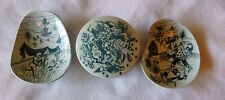 Vintage, 1960's, 3 Piece Nymolle Art Faience Paul Hoyrup Denmark Trinket Dishes picture