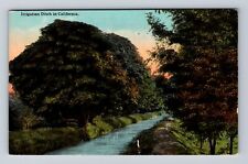 CA-California, Irrigation Ditch, Antique, Vintage Postcard picture