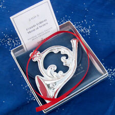 RARE • NEW • Towle MUSICAL FRENCH HORN Sterling Silver Christmas Ornament picture