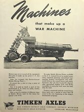Timken Axles Armed Forces Detroit Oshkosh Barber-Greene Vintage Print Ad 1944 picture